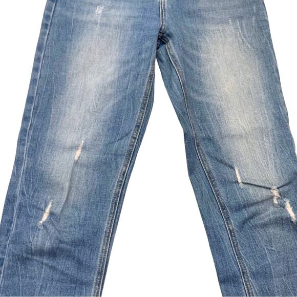 I&M Jeans Ripped High Rise Erin Relaxed Fit Size 0 Comfy Distressed Denim - Picture 3 of 9